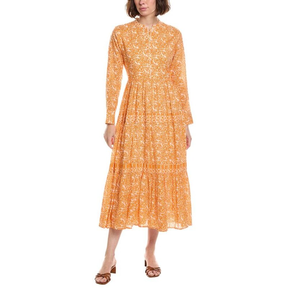 Ro's Garden Womens  Diwali Maxi Dress, Orange